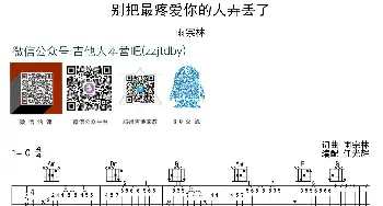 别把疼你的人弄丢了(吉他谱) 雨宗林