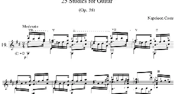 Napoleon Coste《25 Studies,Op.38》(吉他谱)