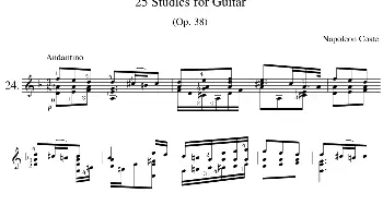 Napoleon Coste《25 Studies,Op.38》(吉他谱)