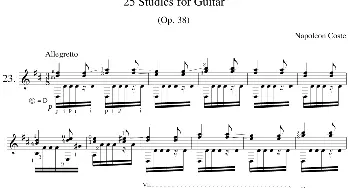 Napoleon Coste《25 Studies,Op.38》(吉他谱)