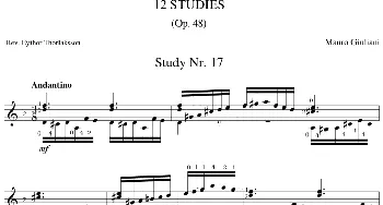 Mauro Giuliani《12 Studies,Op.48》(吉他谱)