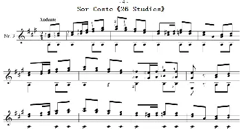 Sor-Coste《26 Studies》(吉他谱)