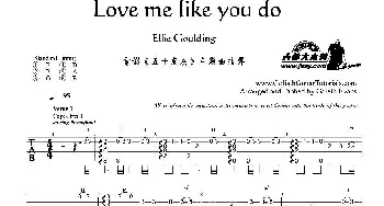 Love me like you do(吉他谱)