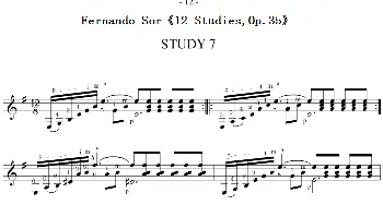 Fernando Sor《12 Studies,Op.35》(吉他谱)