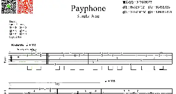 payphone(吉他谱) 郑成河改编