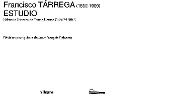 ESTUDIO(Sobre un Scherzo de Tomas Damas)(吉他谱) 弗朗西斯科·泰雷加 Francisco Tarrega (1852-1909)