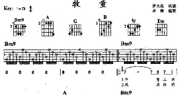 牧童(吉他谱) 罗大佑 罗大佑 罗大佑