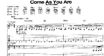 come as you are(吉他谱) By Kurt Cobain