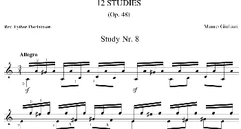 Mauro Giuliani《12 Studies,Op.48》(吉他谱)