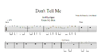 dont tell me(吉他谱) Avril