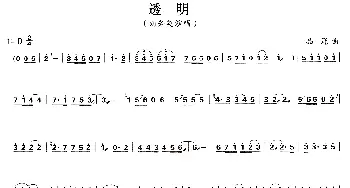 古筝谱 | 透明  品冠