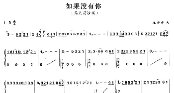 古筝谱 | 如果没有你