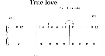 古筝谱 | True Love