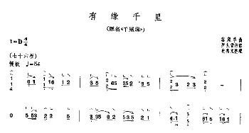 古筝谱 | 有缘千里