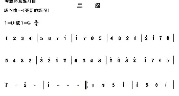 古筝谱 | 考级补充练习曲(二级)