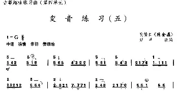 古筝谱 | 古筝变音练习(五)(选调《绣金匾》)延甲改编