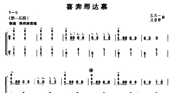 古筝谱 | 喜奔那达慕  王天一 王居野