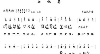 湘妃怨(古琴曲 减字谱+简谱+歌词)