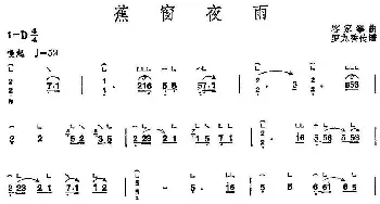 古筝谱 | 蕉窗夜雨