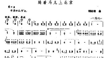 笛子谱 | 骑着马儿上北京  胡结续