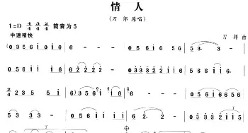 笛子谱 | 情人  刀郎