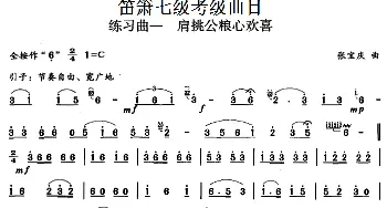 笛箫七级考级曲目 练习曲(1——7)