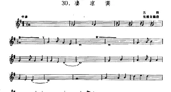 凄凉调(箫 五线谱)古曲 张维良编曲