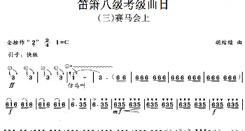 笛箫八级考级曲目 赛马会上  胡结续