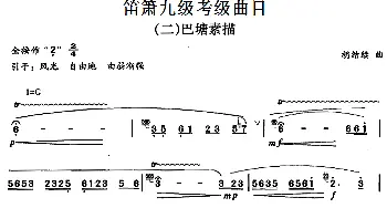 笛箫九级考级曲目 巴塘素描  胡结续