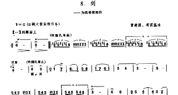 笛子谱 | 剑(低音笛)曹建国 蒋国基