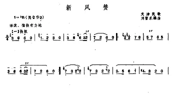 笛子谱 | 新风赞  刘管乐