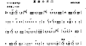 笛子谱 | 冀南小开门  刘管乐记谱