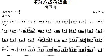 笛箫六级考级曲目 练习曲(1——9)