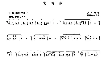 笛子谱 | 紫竹调(戴树红订笛谱版)沪剧曲牌 戴树红订笛谱