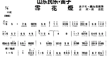 笛子谱 | 雪花灯(山东民乐 笛子)占河·根生记谱