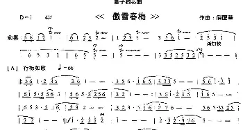 笛子谱 | 傲雪春梅  陈国华