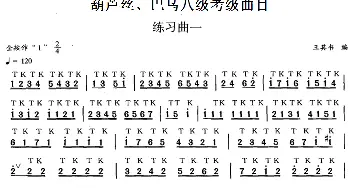 巴乌八级考级曲目 练习曲(1——5)