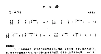 葫芦丝谱 | 生日歌(美国歌曲 李鹏程选版)美国歌曲 李鹏程选编