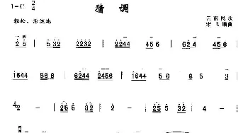 二胡谱 | 猜调  宋飞 改编