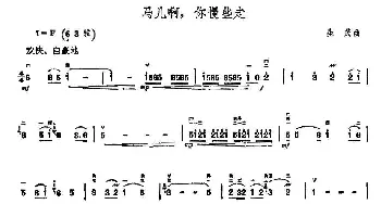 二胡谱 | 马儿啊 你慢些走  生茂