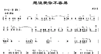 二胡谱 | 想说爱你不容易  赵江