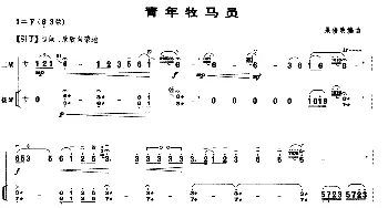 二胡谱 | 青年牧马员(扬琴伴奏谱)