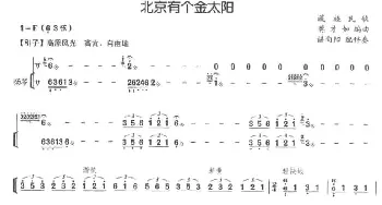 二胡谱 | 北京有个金太阳(二胡+扬琴伴奏)蒋才如编曲 谌向阳配伴奏