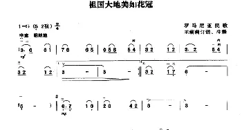 二胡谱 | 祖国大地美如花冠  罗马尼亚民歌 王莉莉订谱