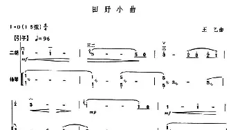 二胡谱 | 田野小曲  王乙