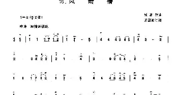 二胡谱 | 风雨情  顾嘉辉