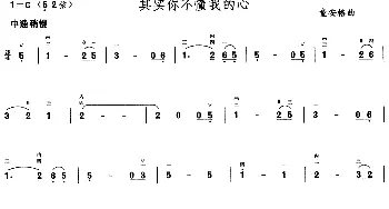 二胡谱 | 其实你不懂我的心