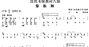 琵琶谱 | 黎族舞(舞剧《红色娘子军》选曲) 琵琶考级教材八级  叶绪然改编