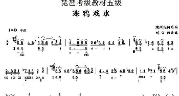 琵琶谱 | 寒鸭戏水(潮州民间乐曲) 琵琶考级教材五级  刘宝珊改编