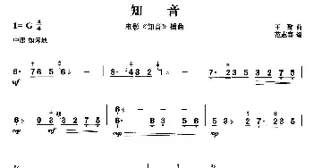 扬琴谱 | 知音  王酩